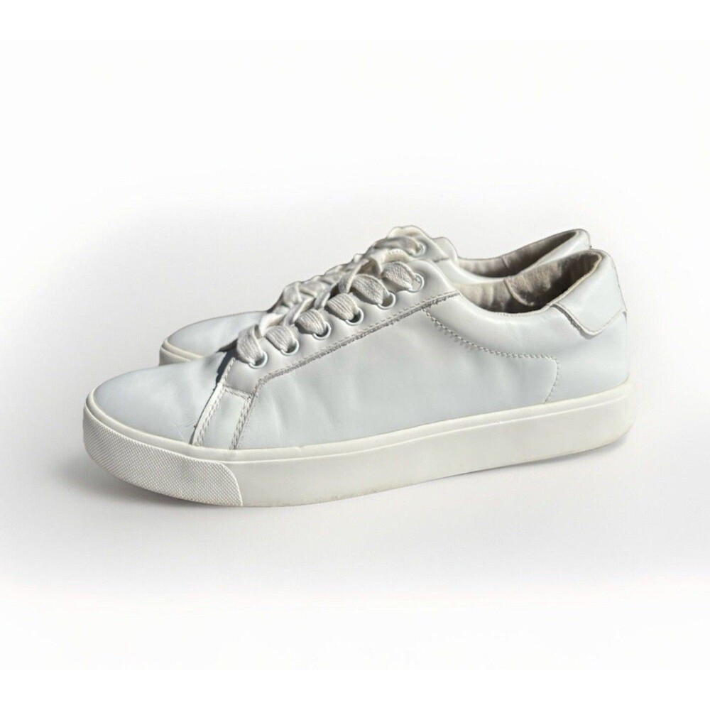 Sam Edelman Ethyl Womens 8.5 M White Cup Sole Low Top Lace Up Fashion Sneakers